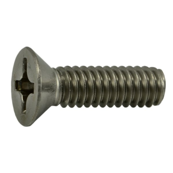 Midwest Fastener #12-24 x 3/4 in Phillips Flat Machine Screw, Plain Stainless Steel, 20 PK 37644